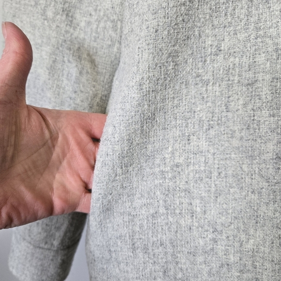 GENTLE FAWN Heather Grey "Kyleen" Wool Blend Sweater Jacket. Size Small - Picture 5 of 15